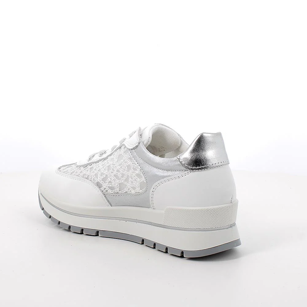 Igi&co Sneakers nappa rete - bianco (memory foam) - immagine 4