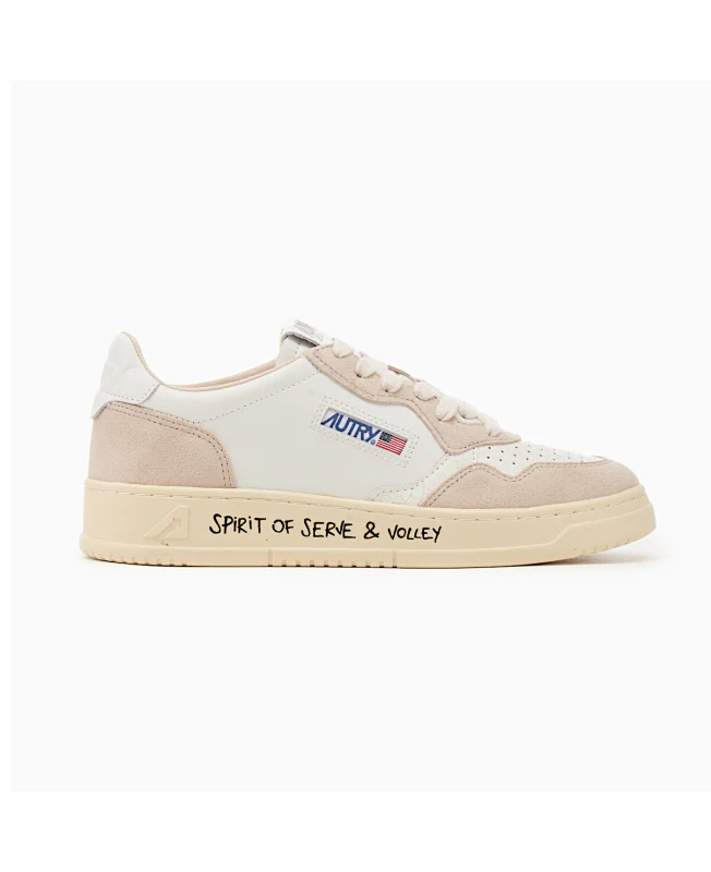 Autry Sneakers Medalist Low Wrt-Volley Donna Bianco Beige AULW - VY01