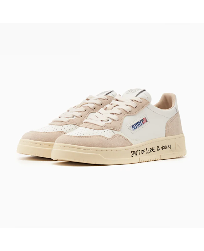 Autry Sneakers Medalist Low Wrt-Volley Donna Bianco Beige AULW - VY01 - immagine 4