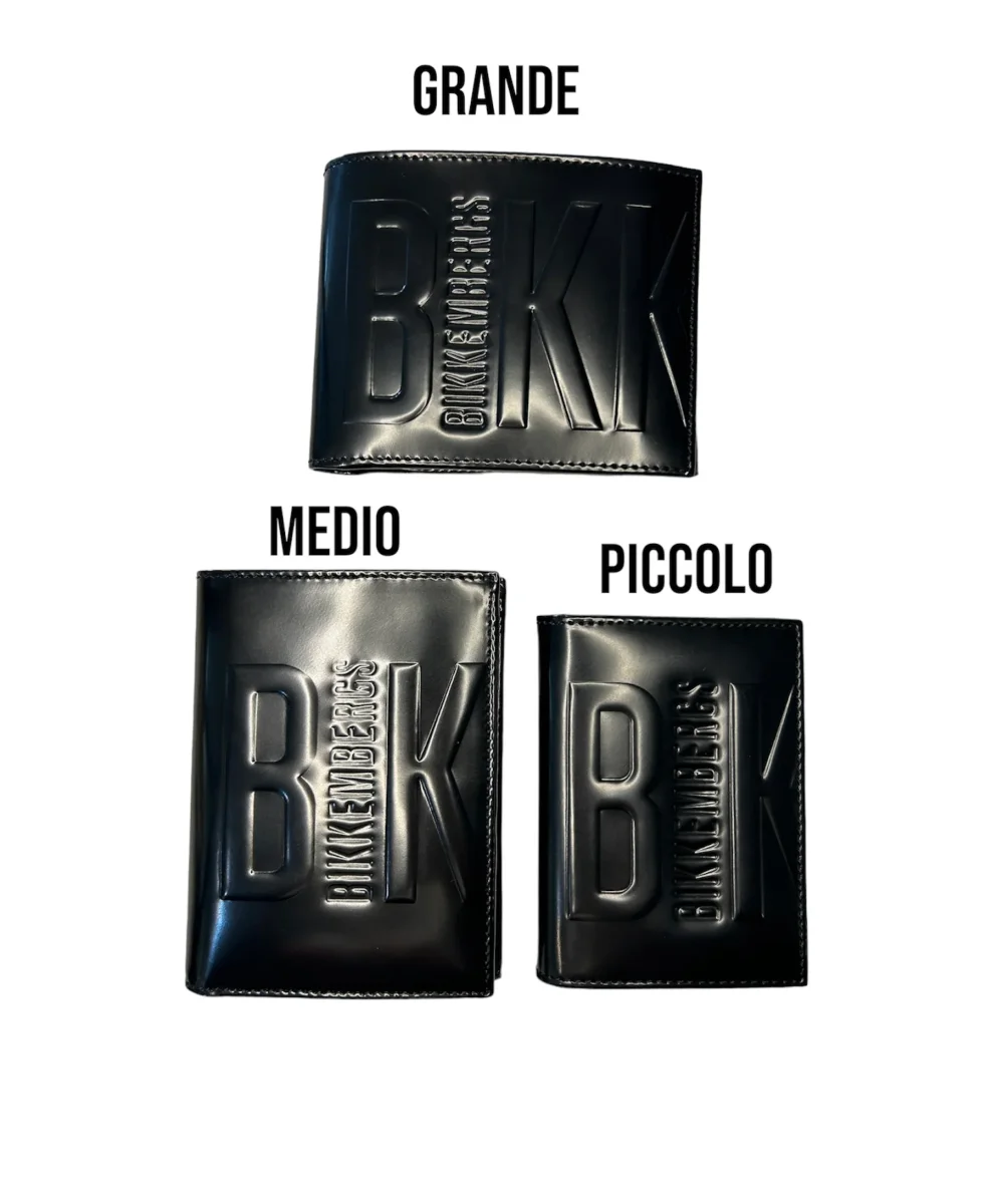 Bikkembergs Portafoglio grande - medio - piccolo in vera pelle - nero