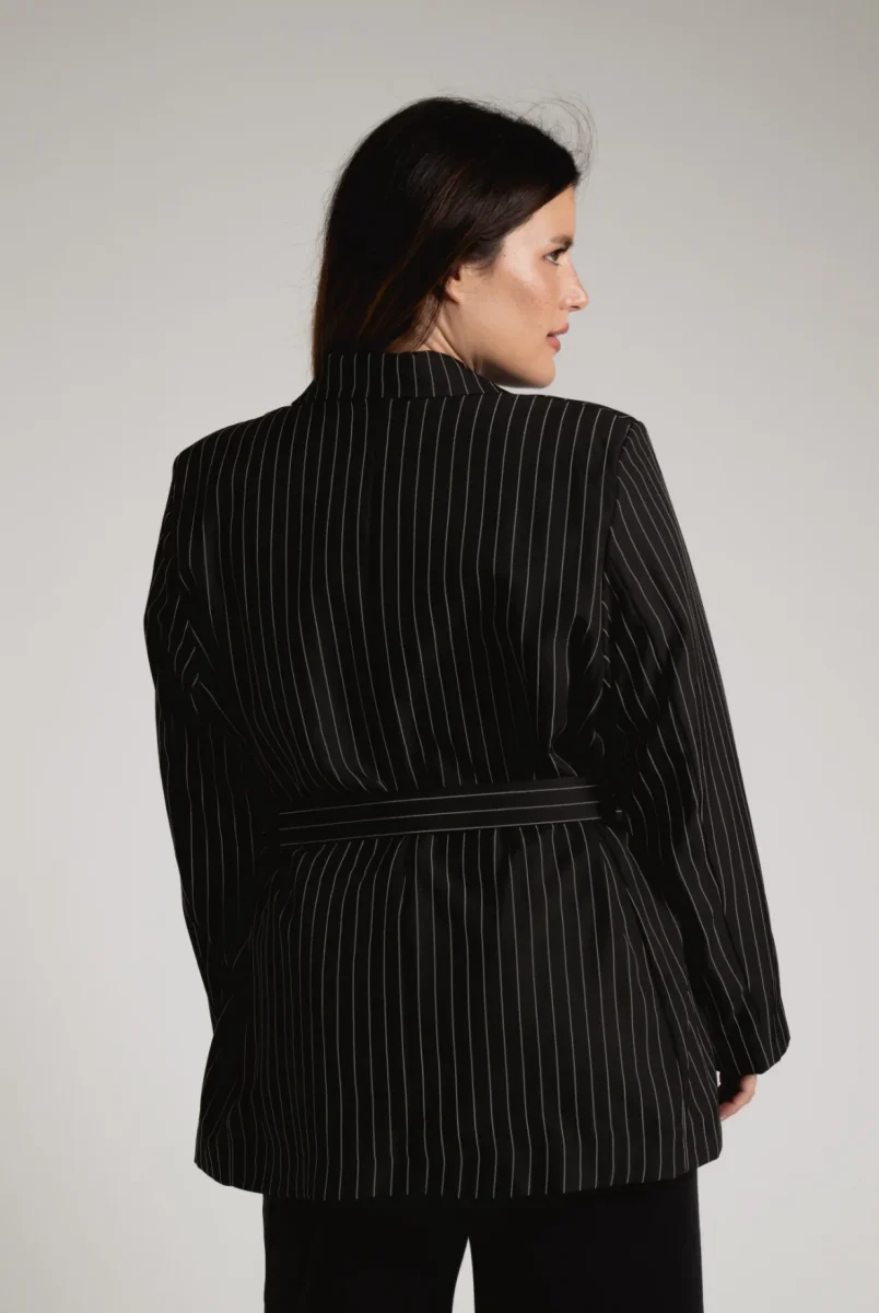 Blazer Gessato con Cintura - immagine 4