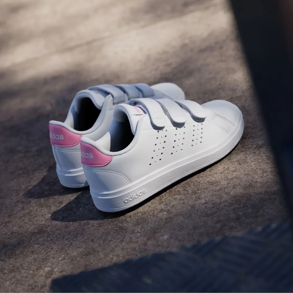Adidas ID1305 Scarpe Advantage Base 2.0 Kids Cloud White / Bliss Pink / Core Black - immagine 6