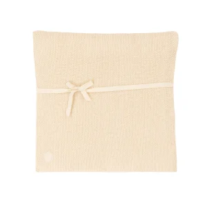 Coperta Petit Bateau Beige in maglia