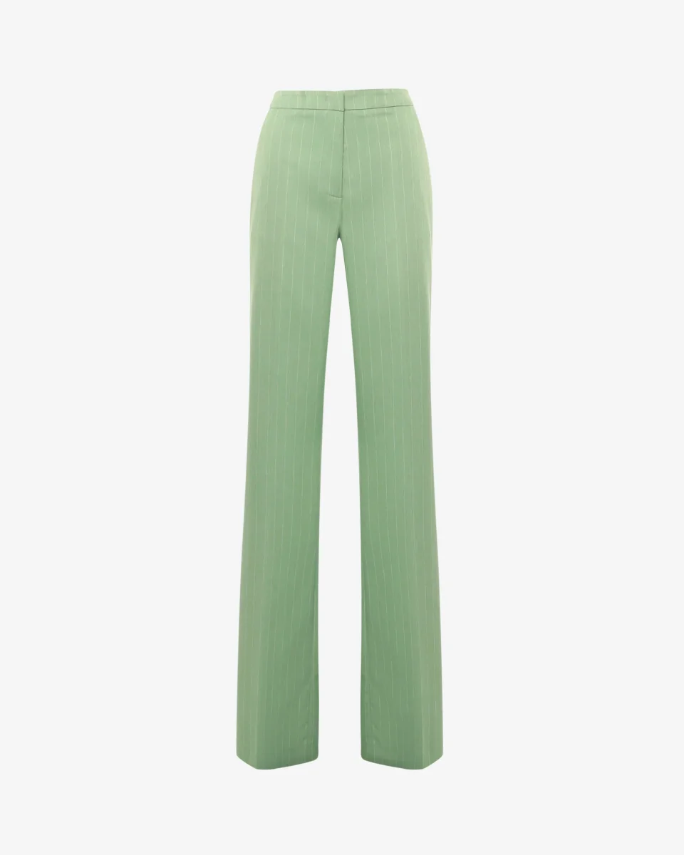 Pantaloni gessati a gamba dritta - immagine 3