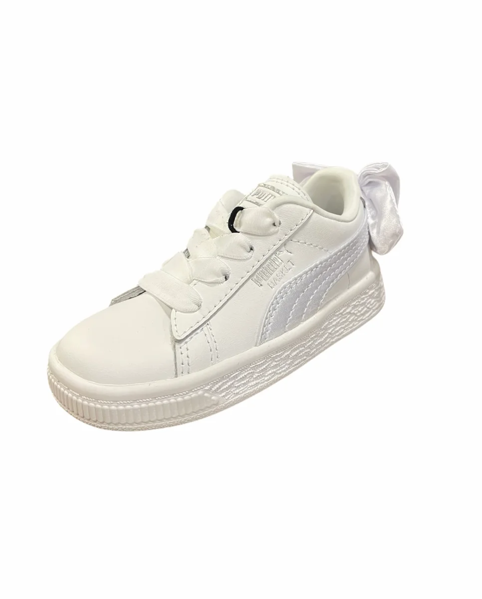 Puma white basket bow AC PS kids - immagine 3
