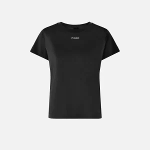 T-shirt con logo PINKO nera